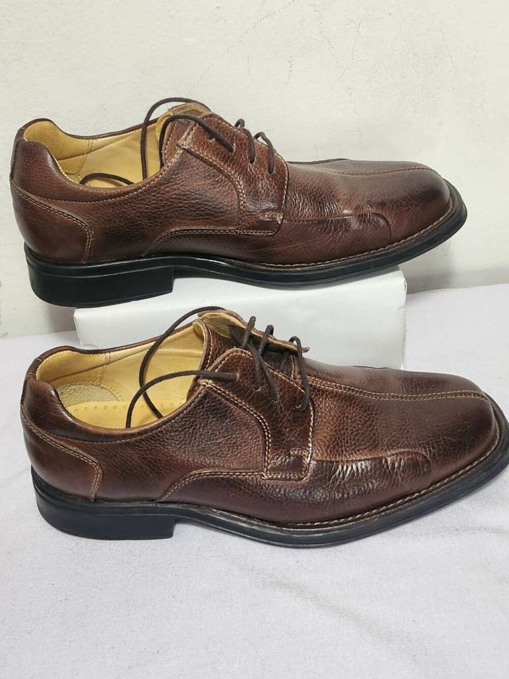 Belvedere Brown Leather Size 9D Men's